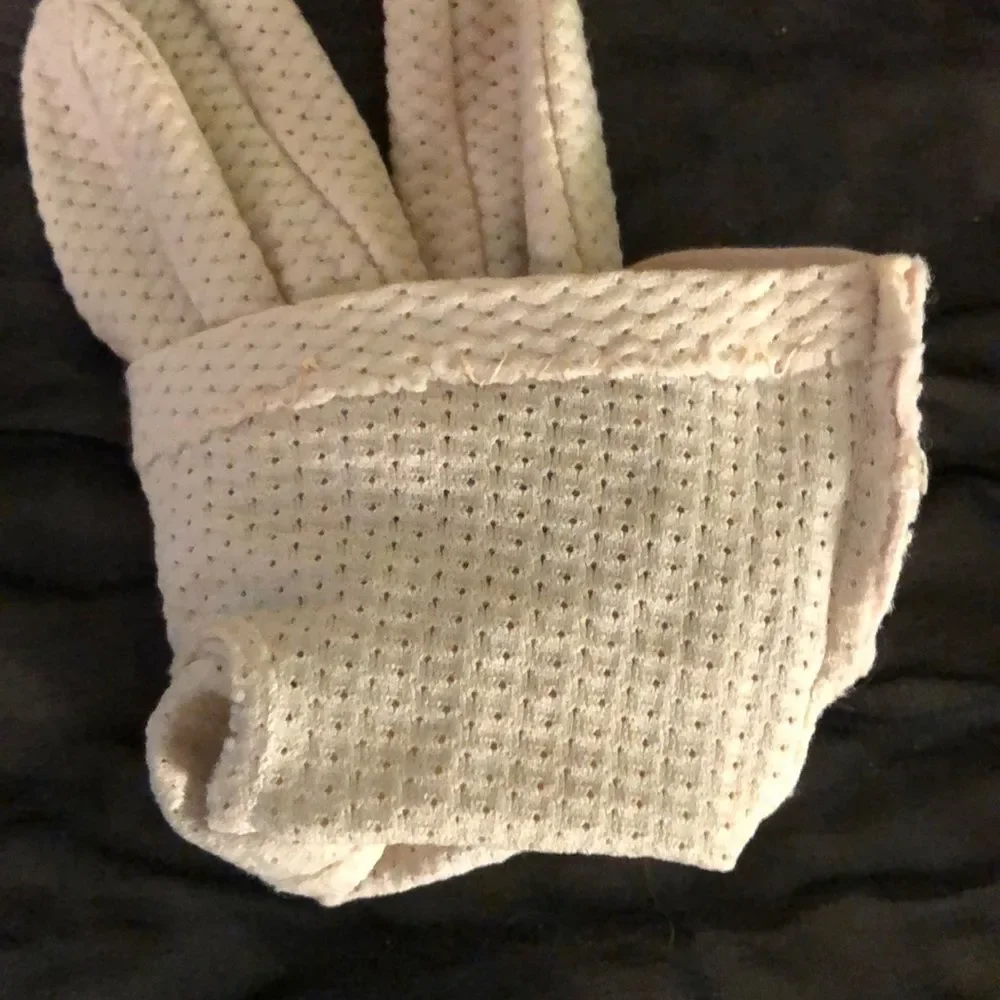 Vintage Off White Knit Ladies/Girls Gloves Small